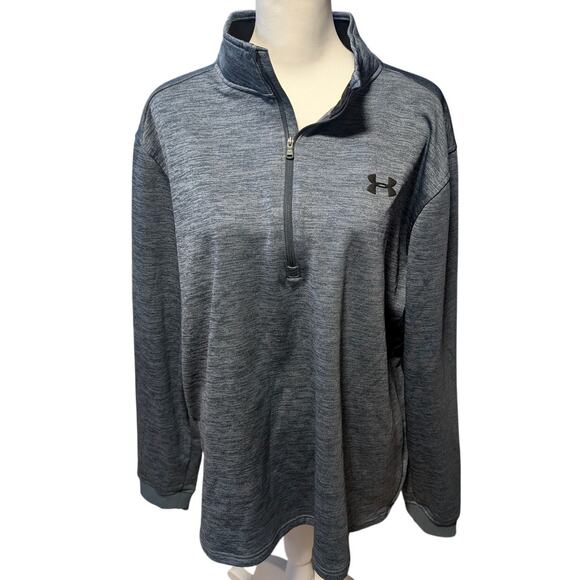 Under Armour Other - Under Armour Men's ColdGear XXL Blue Quarter-Zip Pullover Outdoor Jacket Shirt
